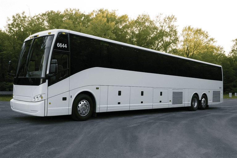 exterior of Broken Arrow Minibus Company coach bus