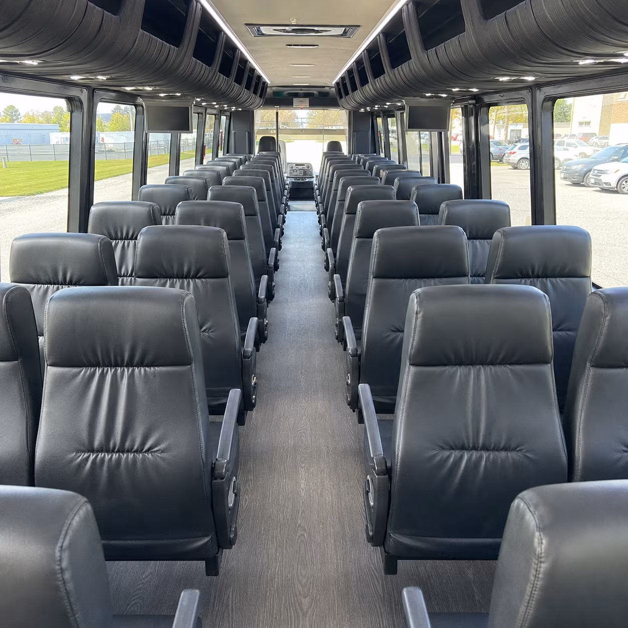 broken arrow 25 passenger minibus interior