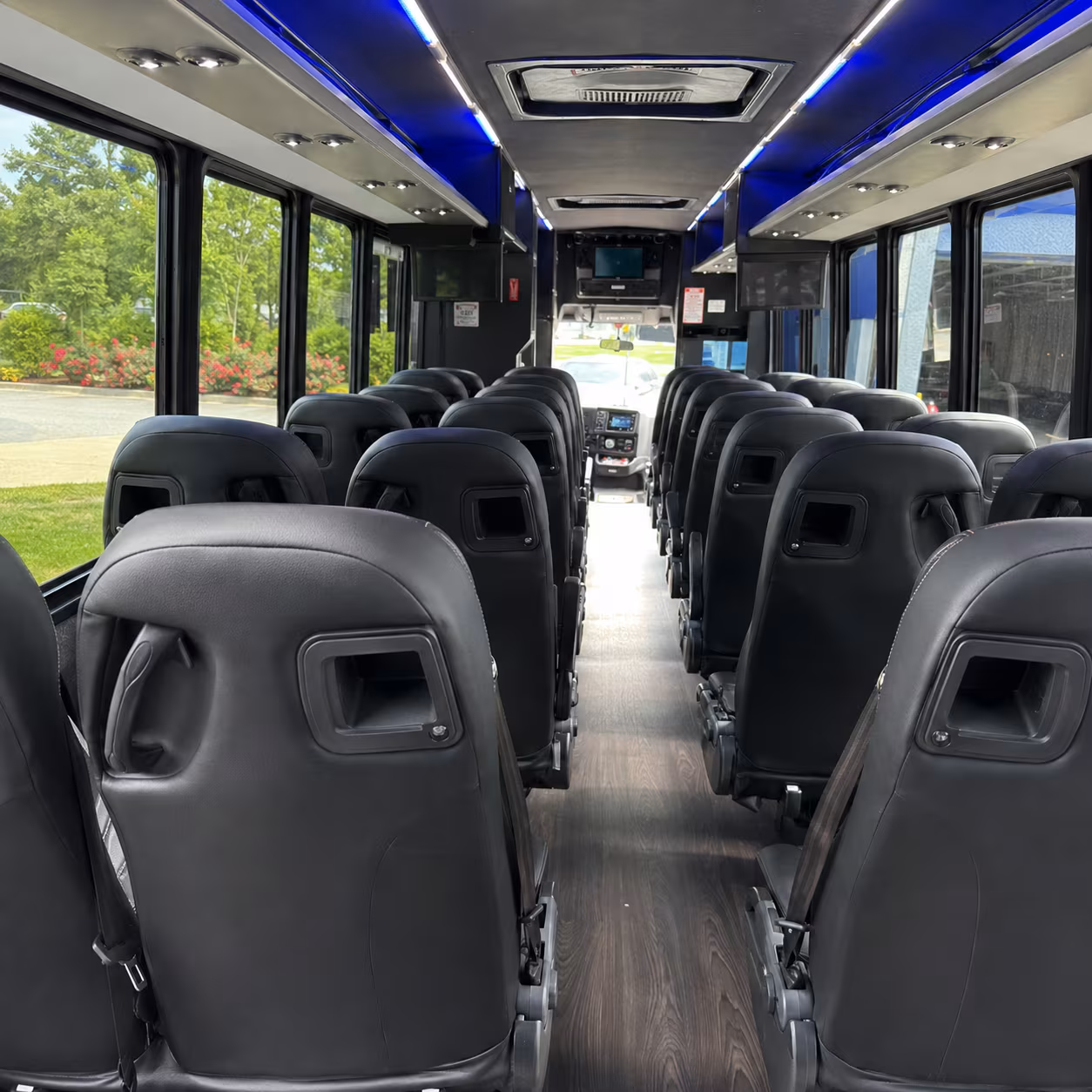 broken arrow 28 passenger minibus interior