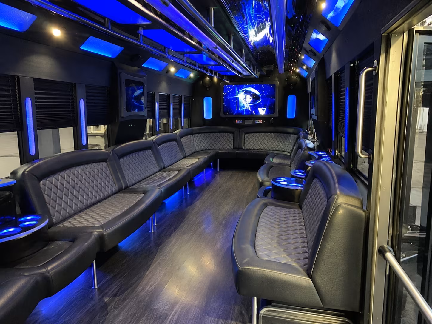 broken arrow 28 passenger party bus interior