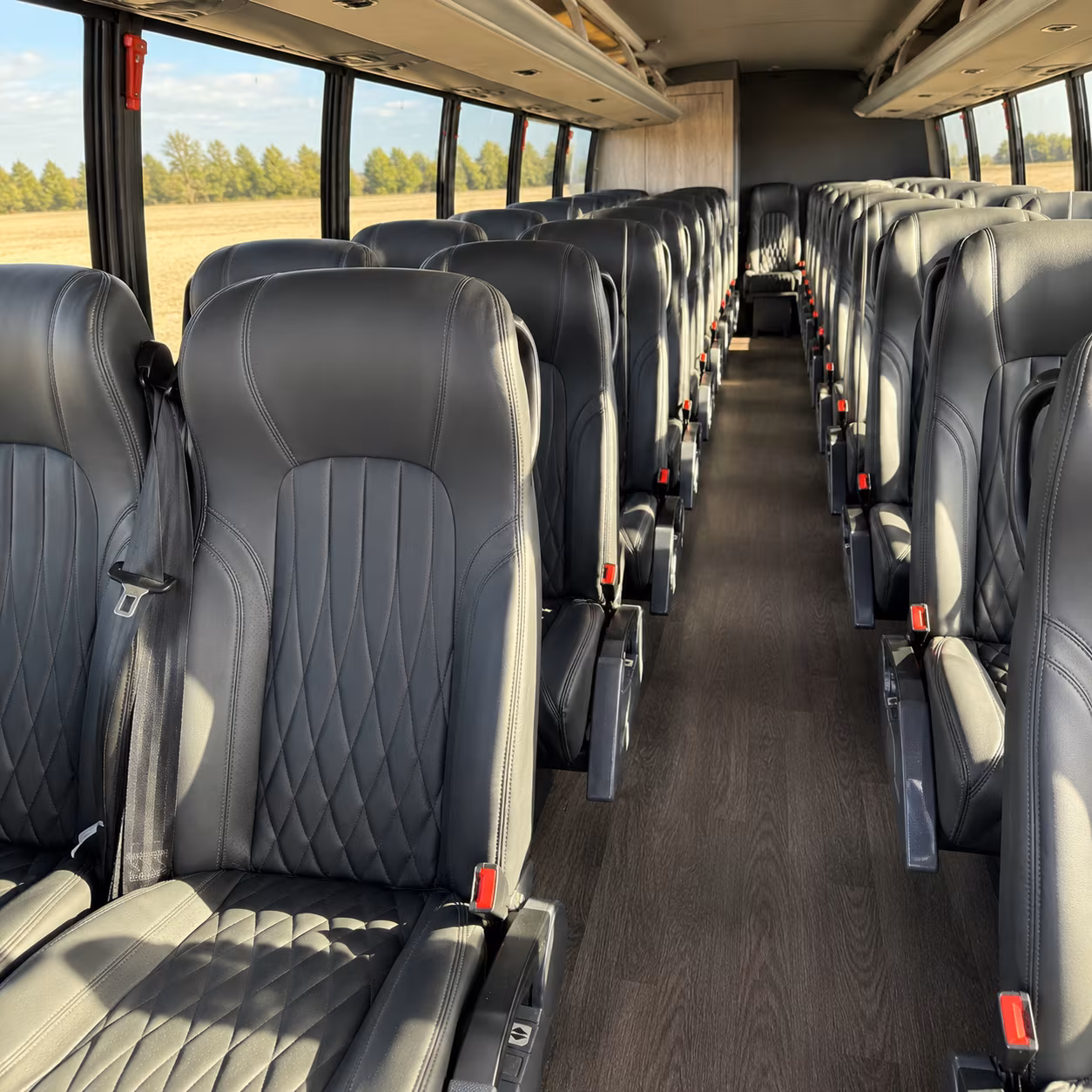 broken arrow 30 passenger minibus interior