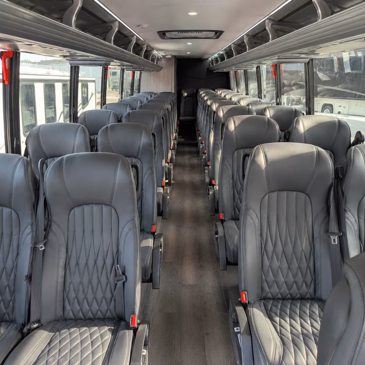 broken arrow 35 passenger minibus interior