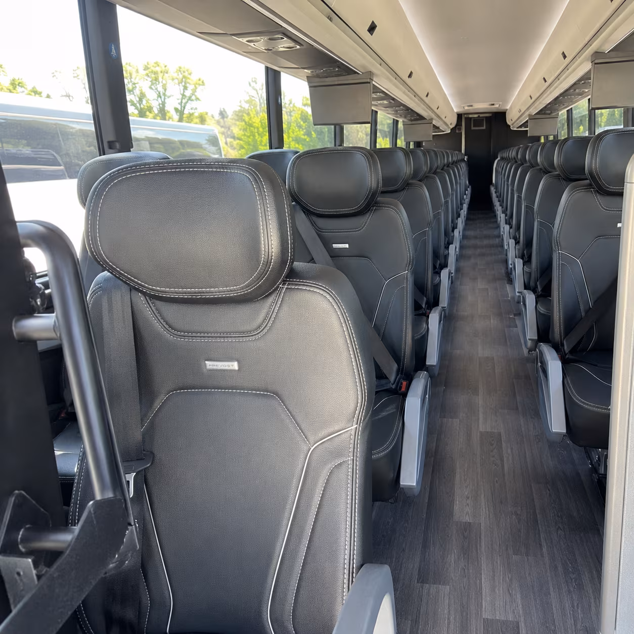 broken arrow 47 passenger charter bus interior