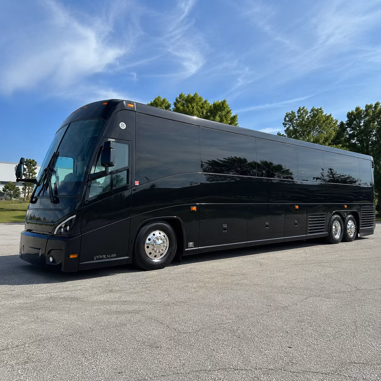 broken arrow 47 passenger charter bus