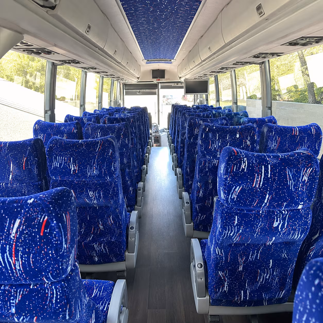broken arrow 50 passenger charter bus interior