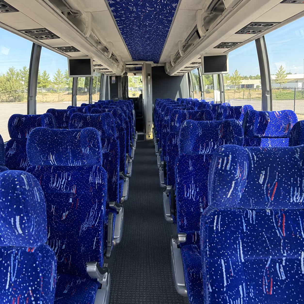 broken arrow 54 passenger charter bus interior