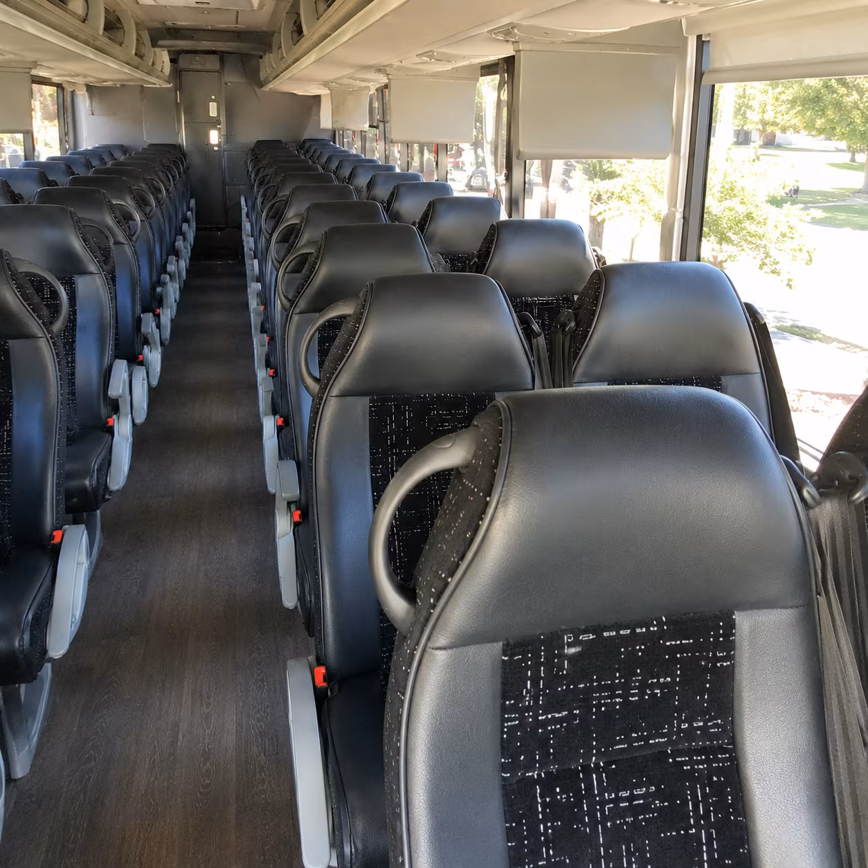 broken arrow charter bus inside