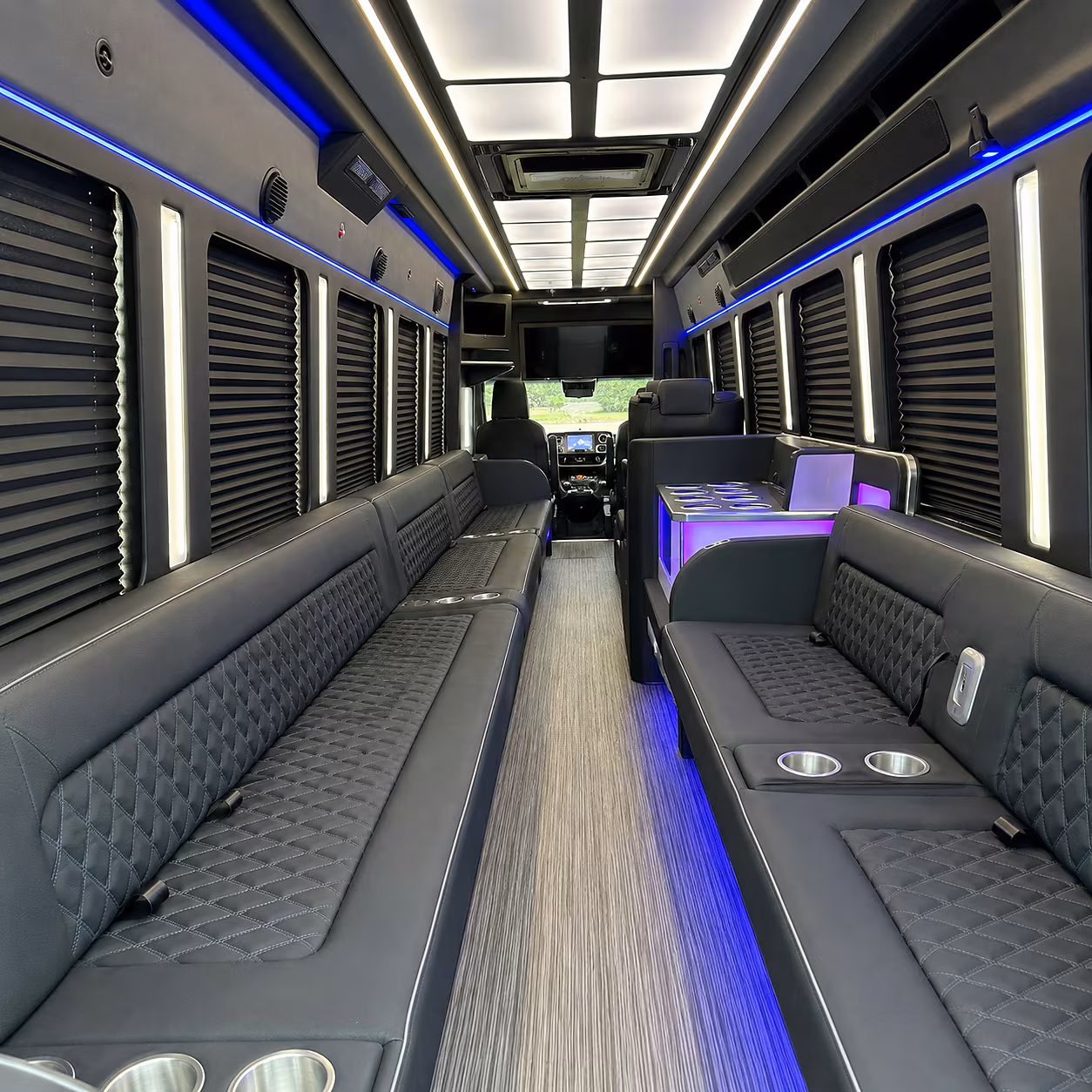 broken arrow party bus interior