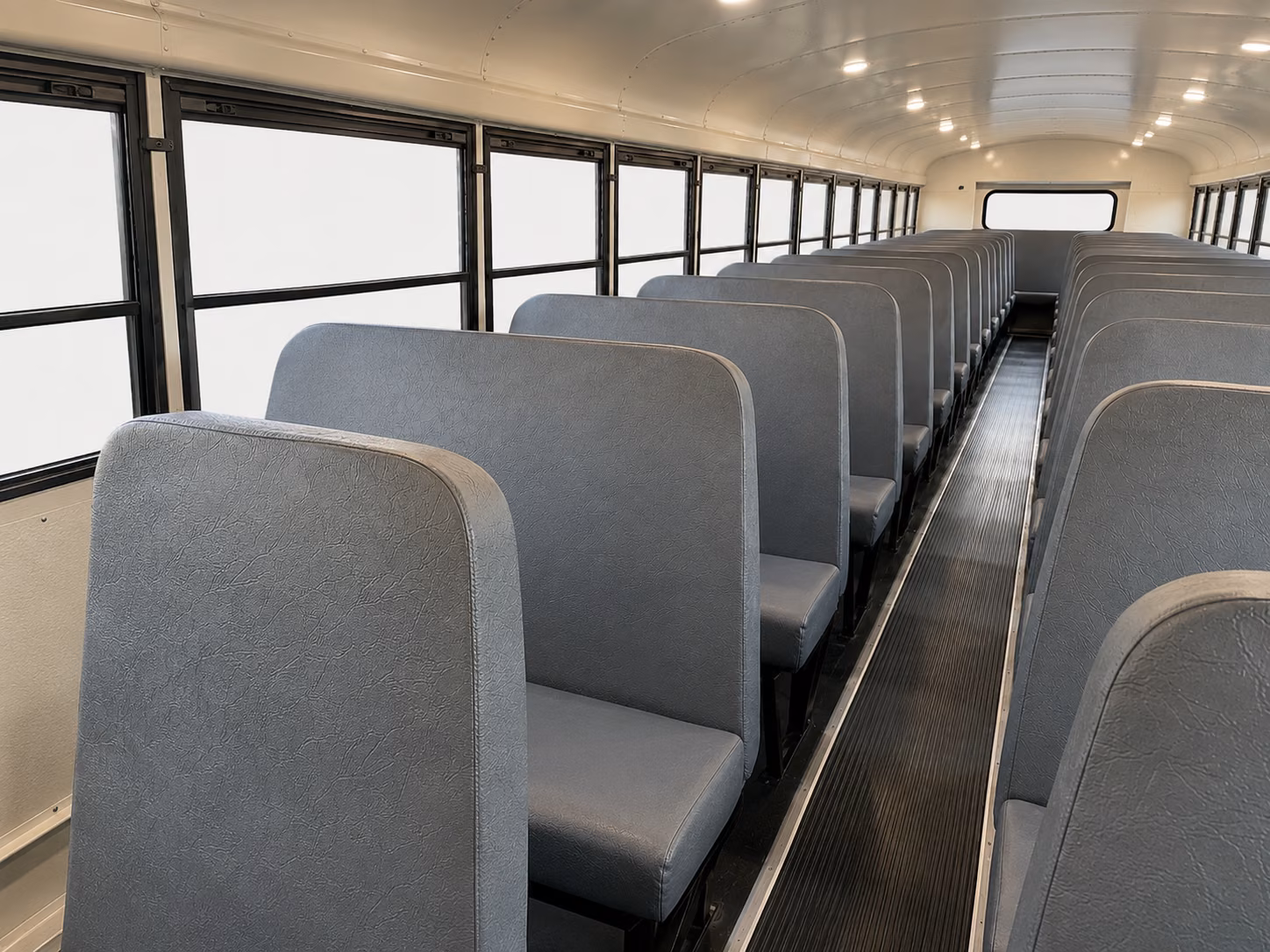 broken arrow school bus inside